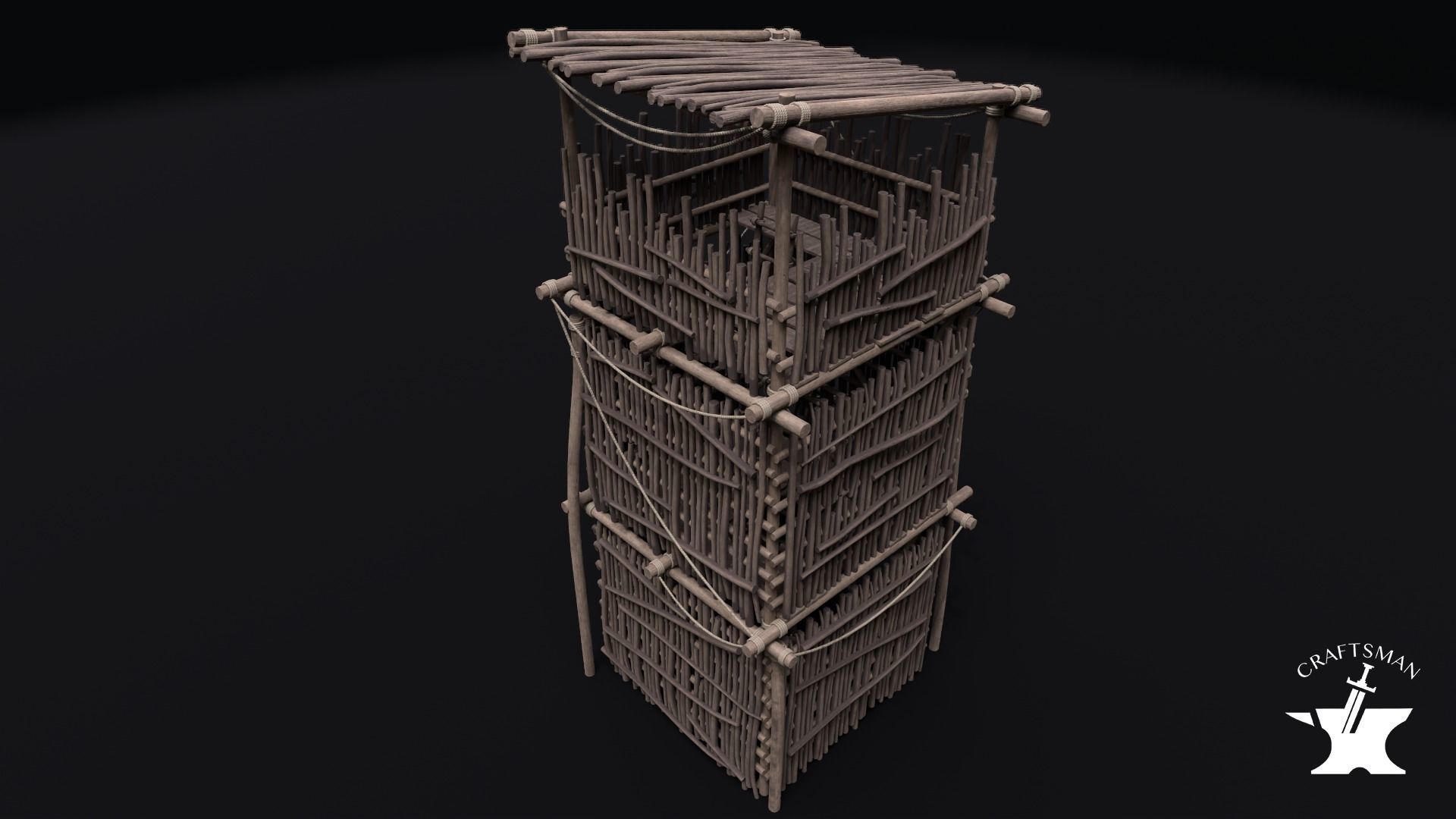 Realistic Medieval Watchtower Pack 3D Model Collection_18