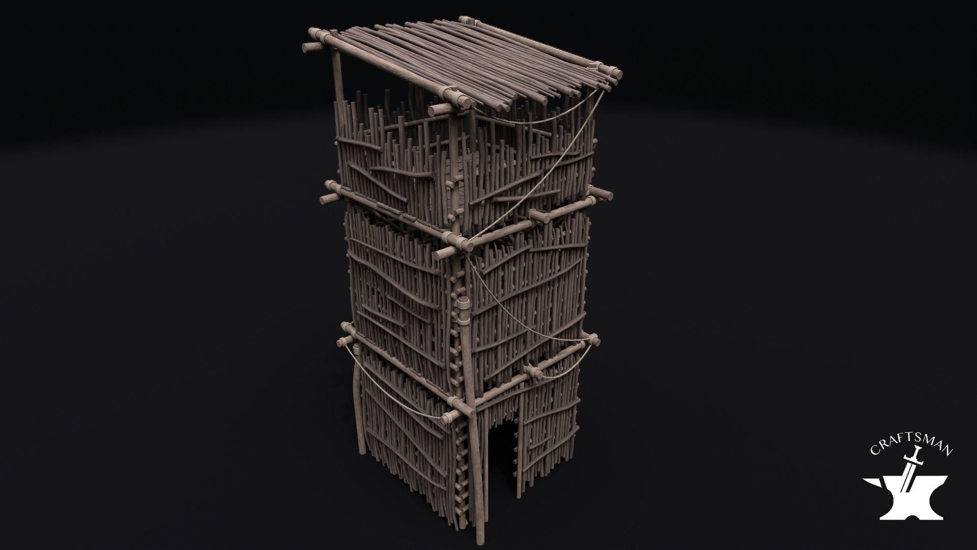 Realistic Medieval Watchtower Pack 3D Model Collection_21