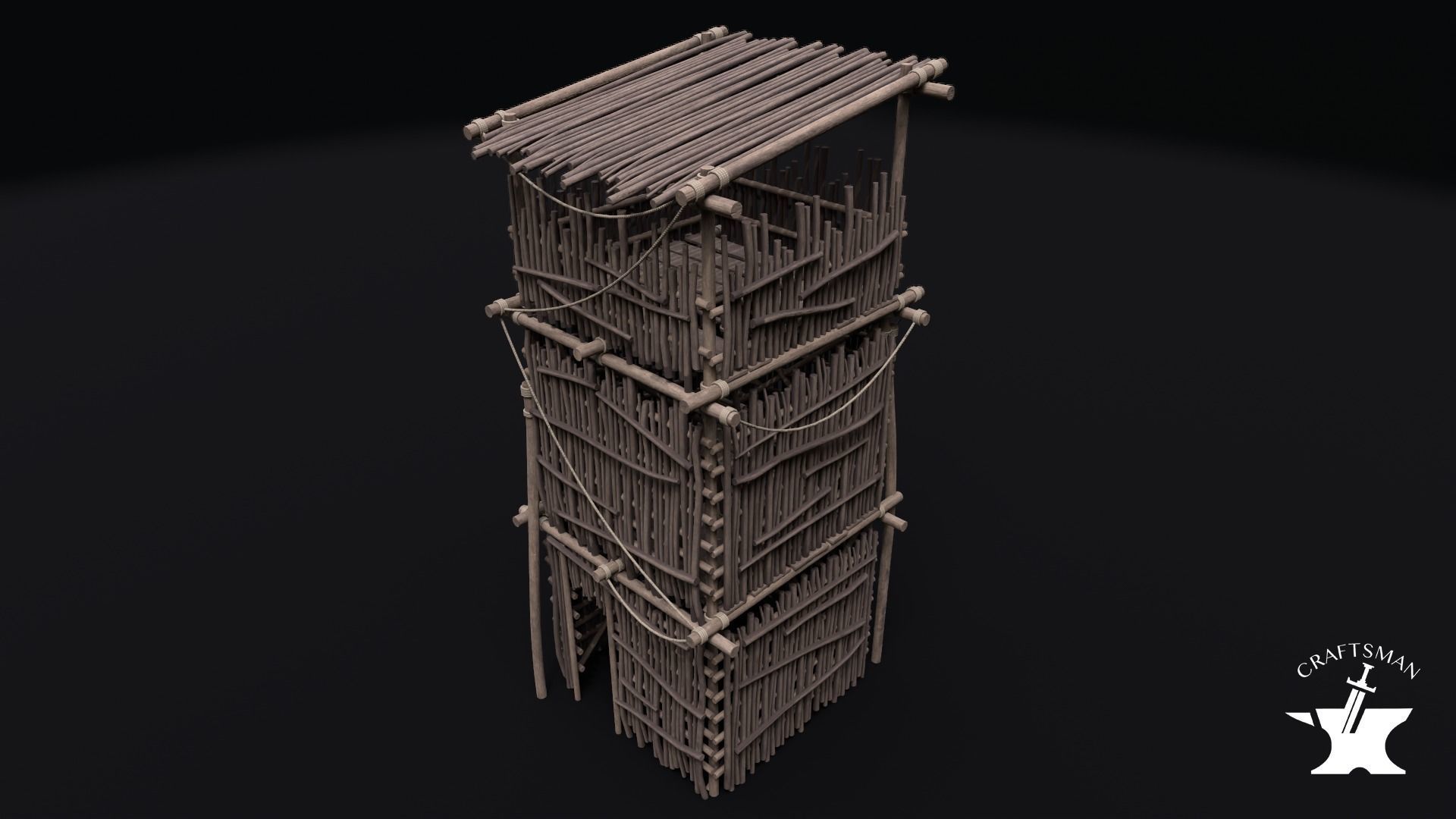 Realistic Medieval Watchtower Pack 3D Model Collection_19