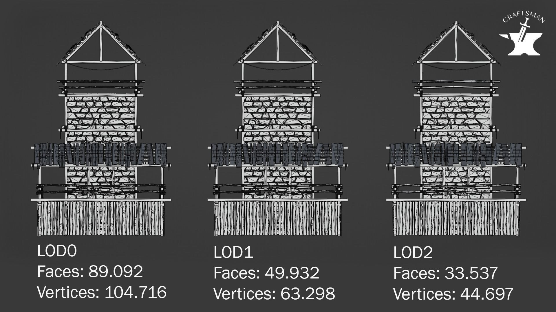 Realistic Medieval Watchtower Pack 3D Model Collection_38
