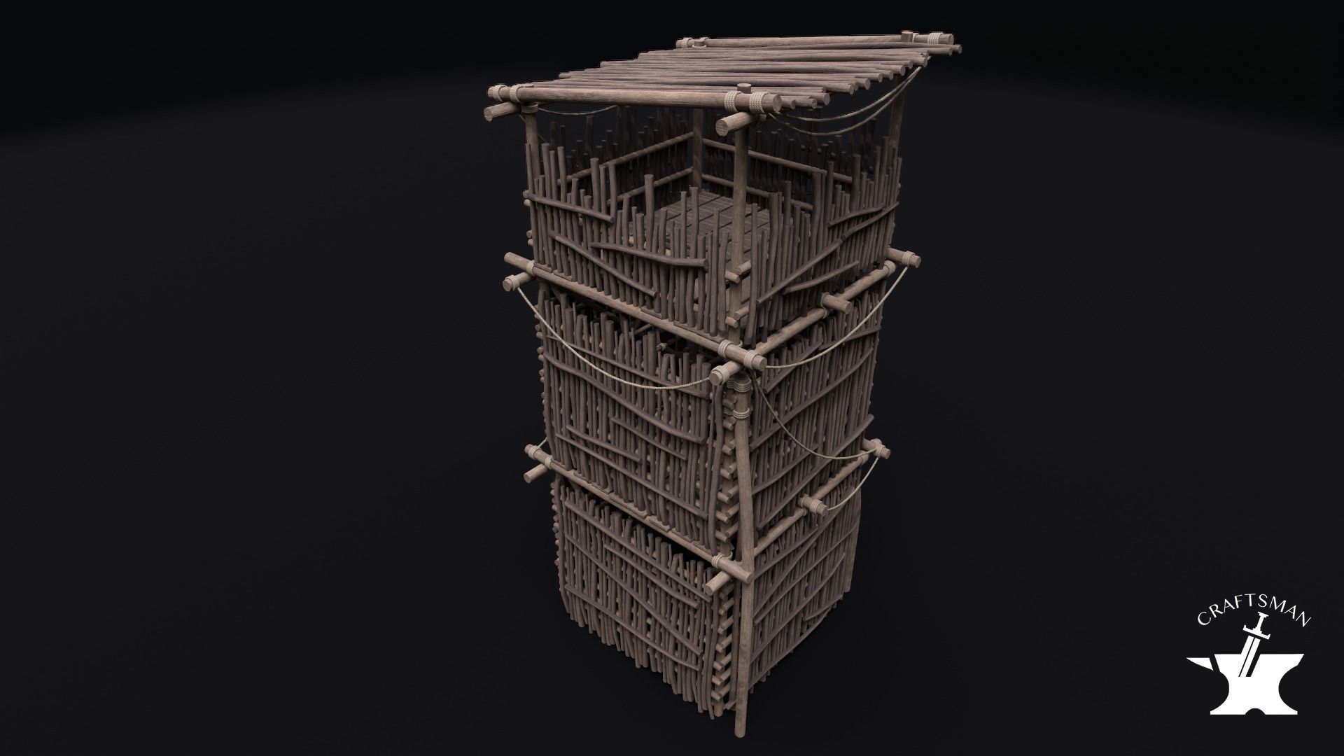 Realistic Medieval Watchtower Pack 3D Model Collection_27