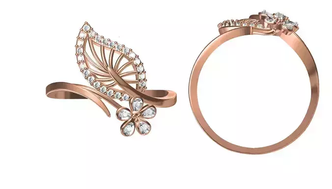 Light Weight Wedding Engagement Women Ring STL JCD Details