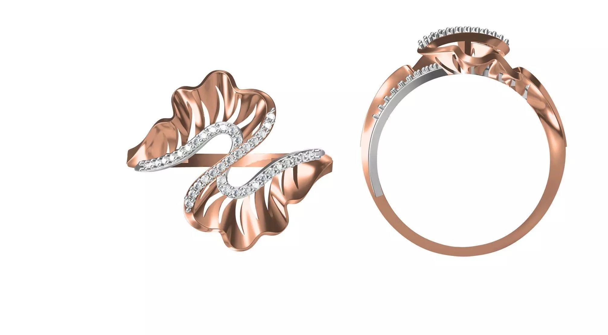 Light Weight Wedding Engagement Women Ring STL JCD Details 3D print model