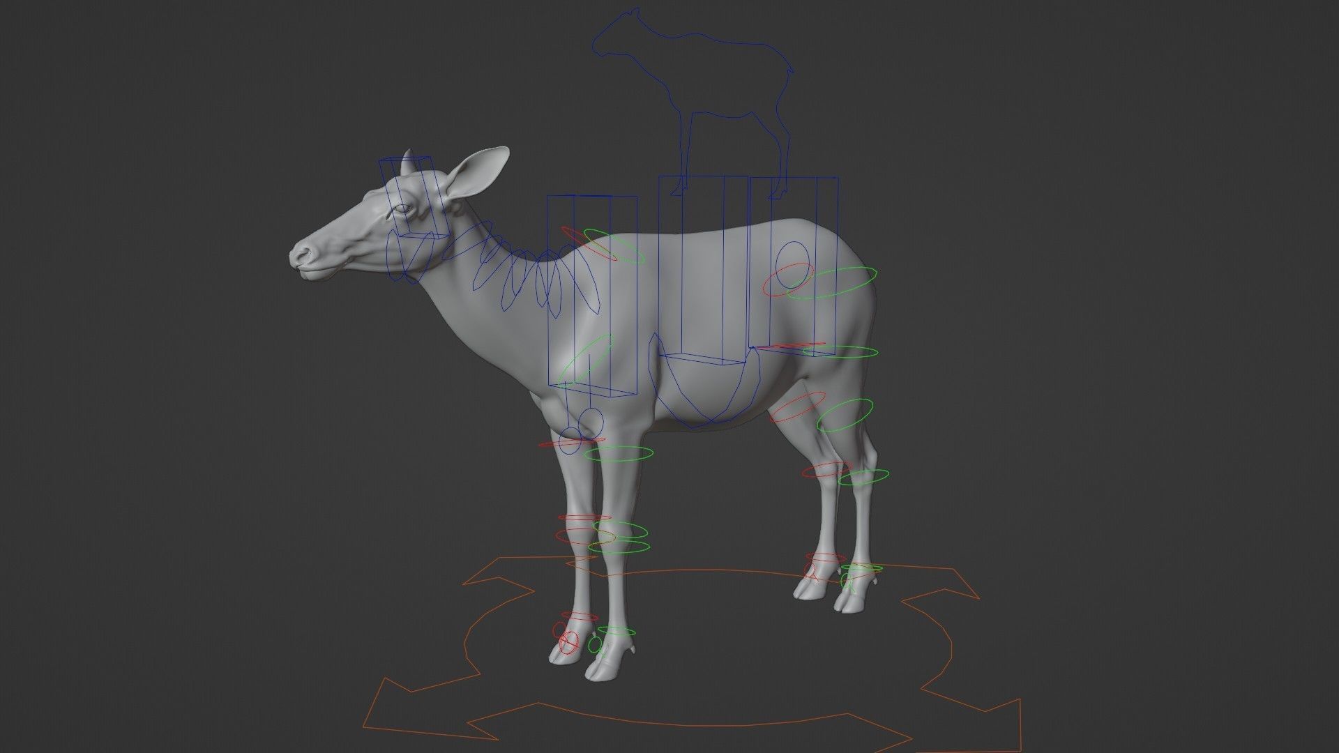 Female Canadian Deer Animation VFX Grace 3D model_15