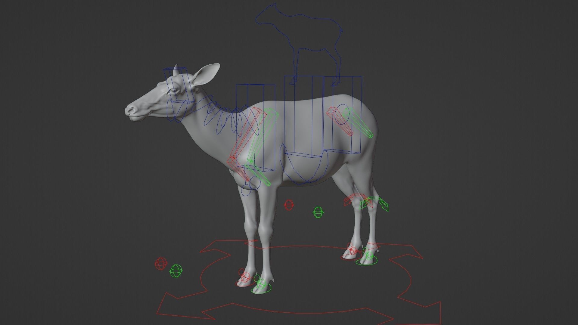 Female Canadian Deer Animation VFX Grace 3D model_14