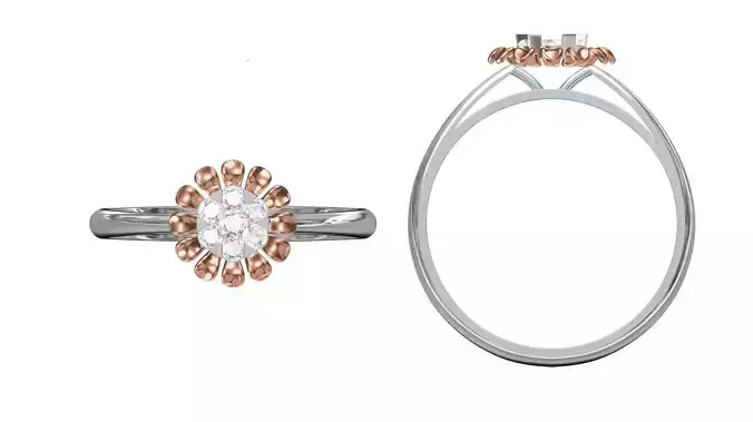 Light Weight Wedding Engagement Women Ring STL JCD Details