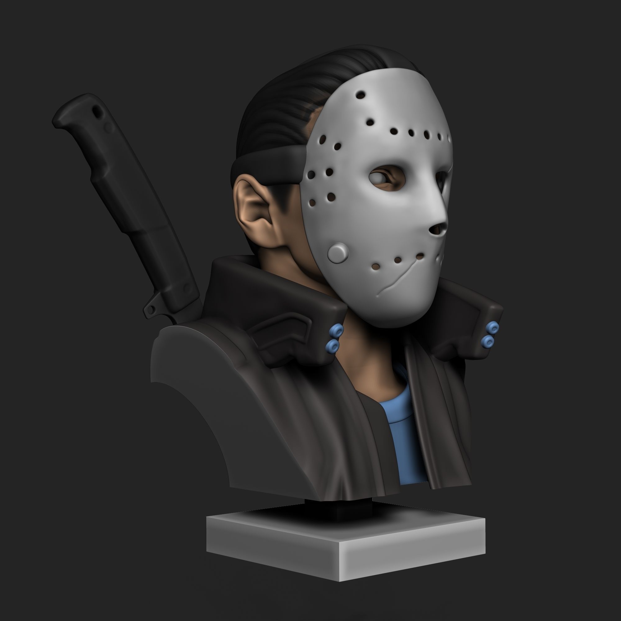 FRIDAY THE 13TH BUST 3D print model_1