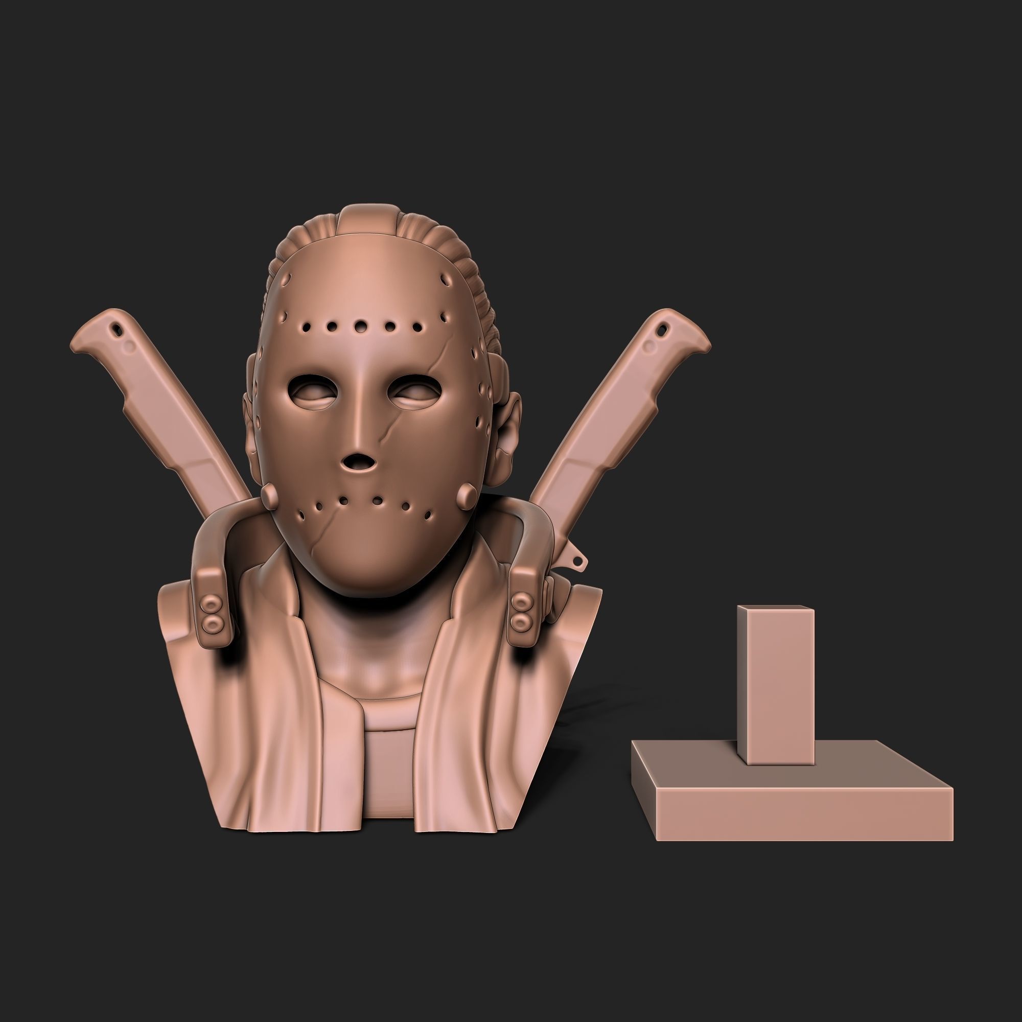 FRIDAY THE 13TH BUST 3D print model_8