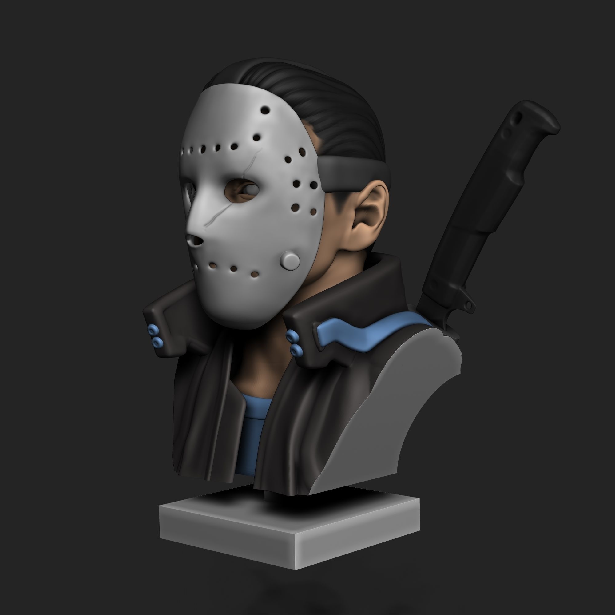 FRIDAY THE 13TH BUST 3D print model_2