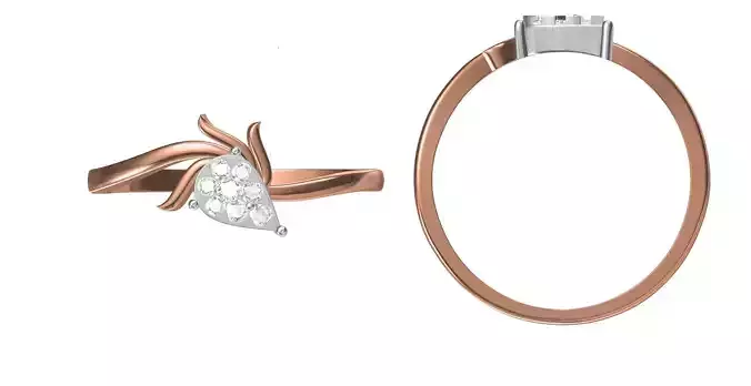 Light Weight Wedding Engagement Women Ring STL JCD Details