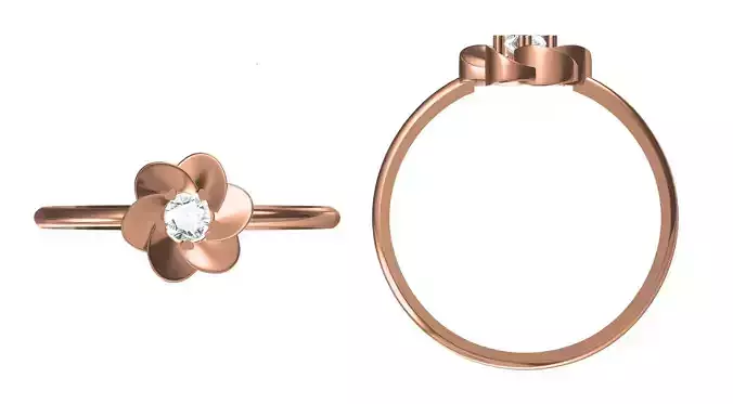 Light Weight Wedding Engagement Women Ring STL JCD Details