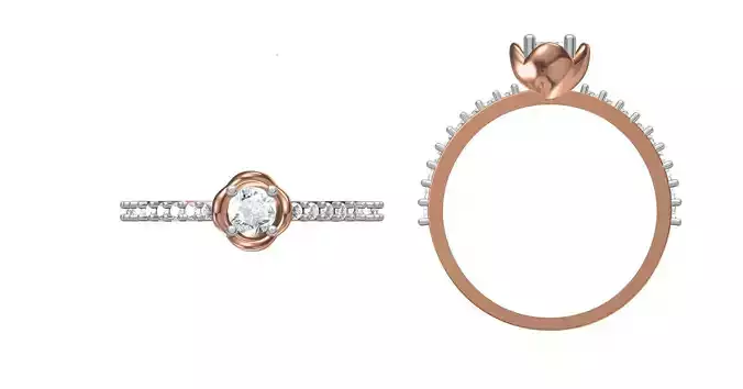 Light Weight Wedding Engagement Women Ring STL JCD Details