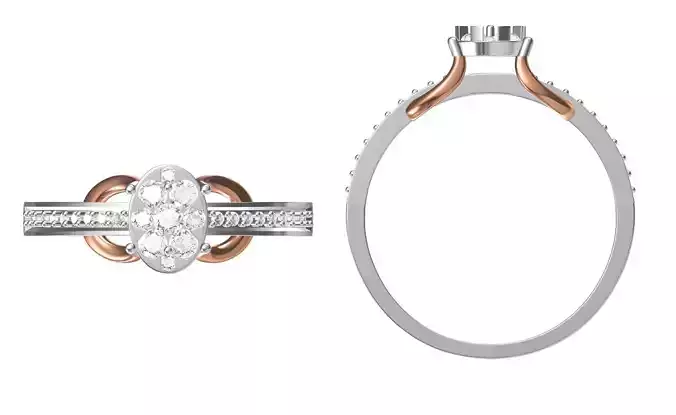 Light Weight Wedding Engagement Women Ring STL JCD Details