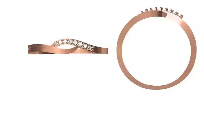 Light Weight Wedding Engagement Women Ring STL JCD Details