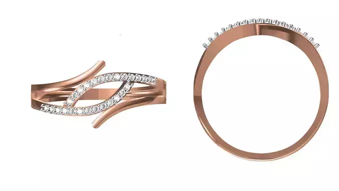 Light Weight Wedding Engagement Women Ring STL JCD Details