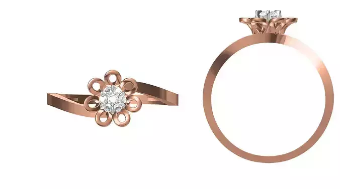 Light Weight Wedding Engagement Women Ring STL JCD Details