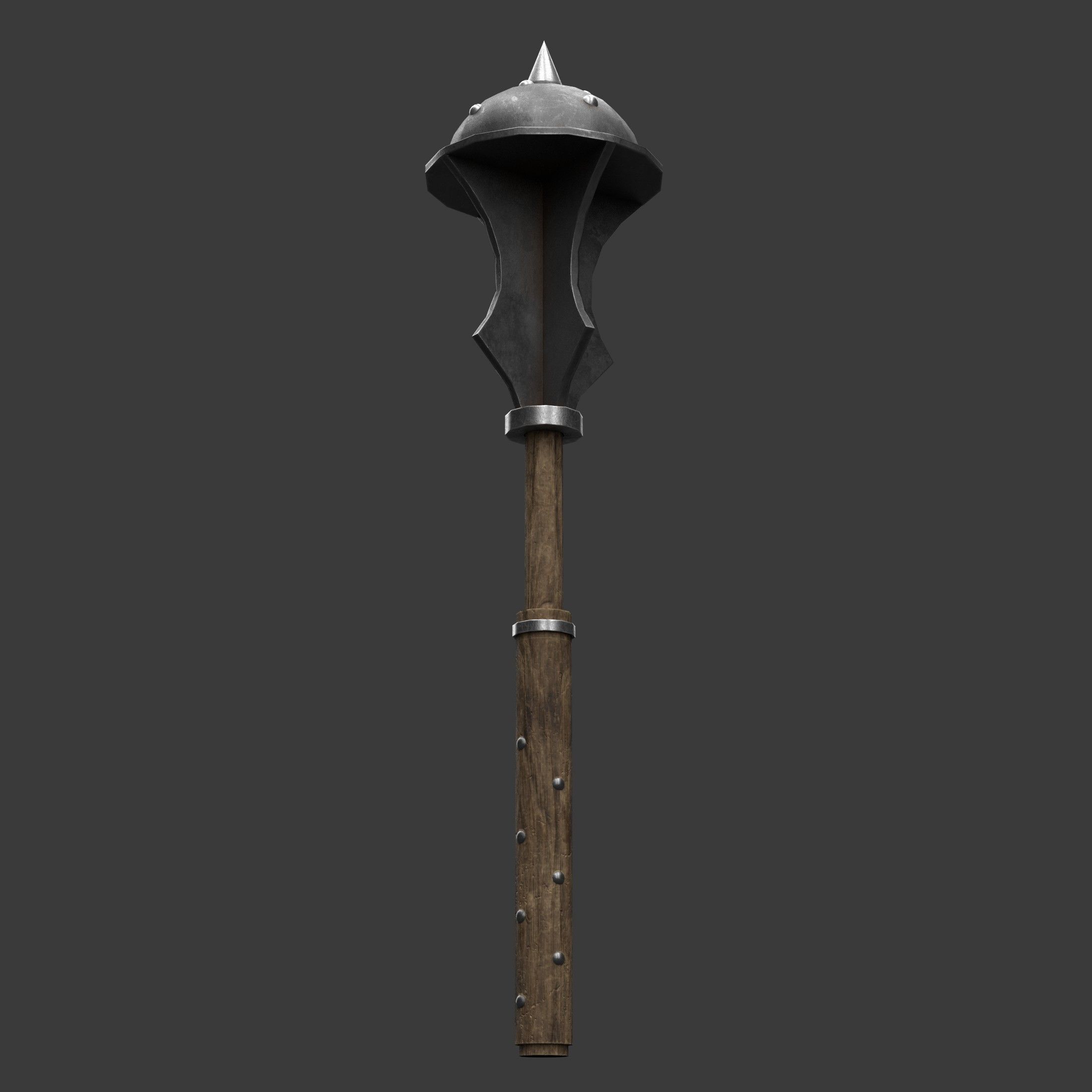 Diablo Inspired Mace Low-poly 3D model_2