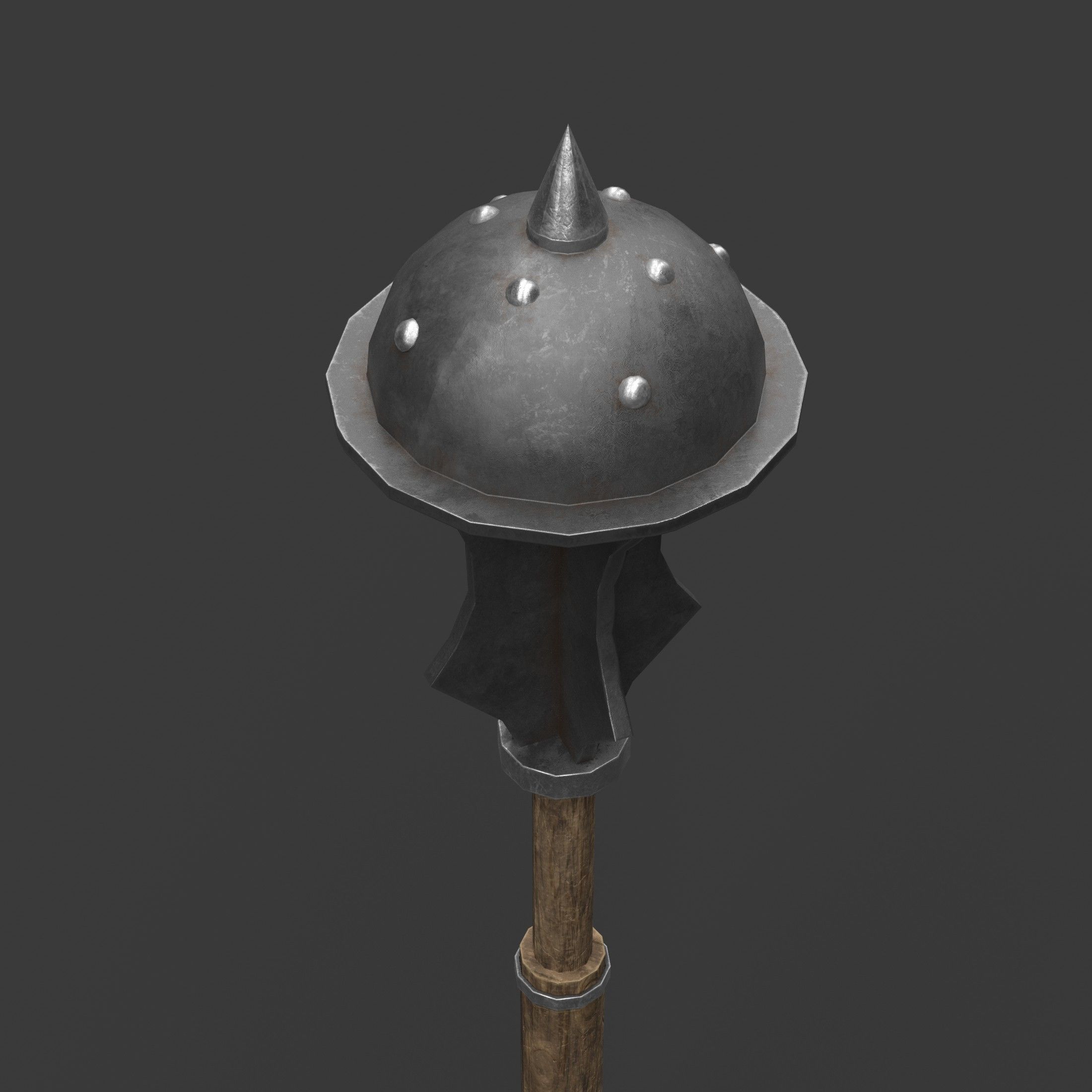 Diablo Inspired Mace Low-poly 3D model_6