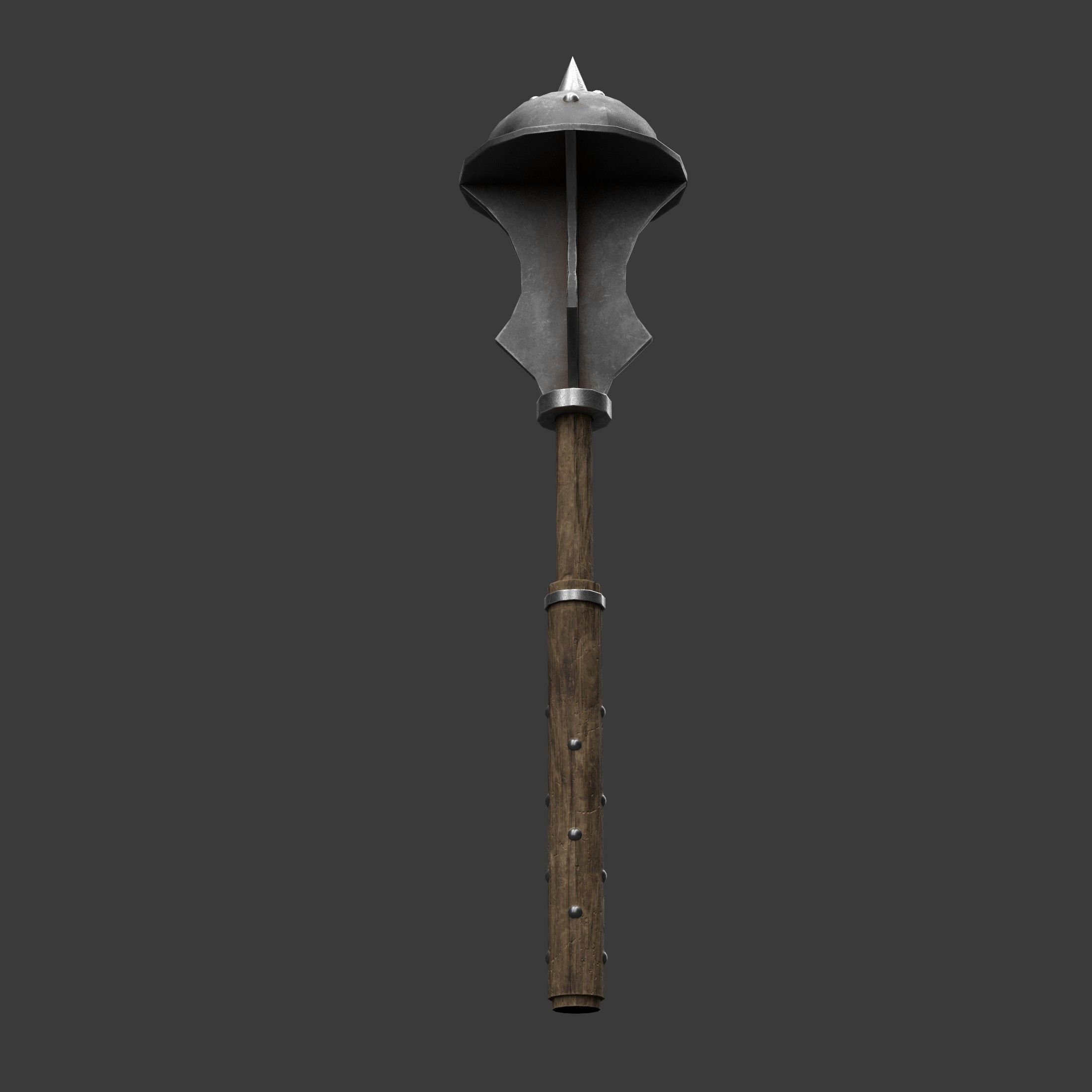 Diablo Inspired Mace Low-poly 3D model_3