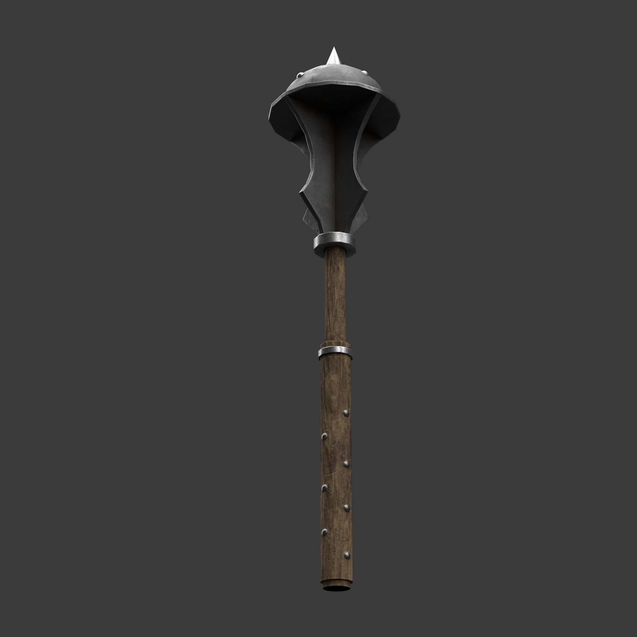 Diablo Inspired Mace Low-poly 3D model_4