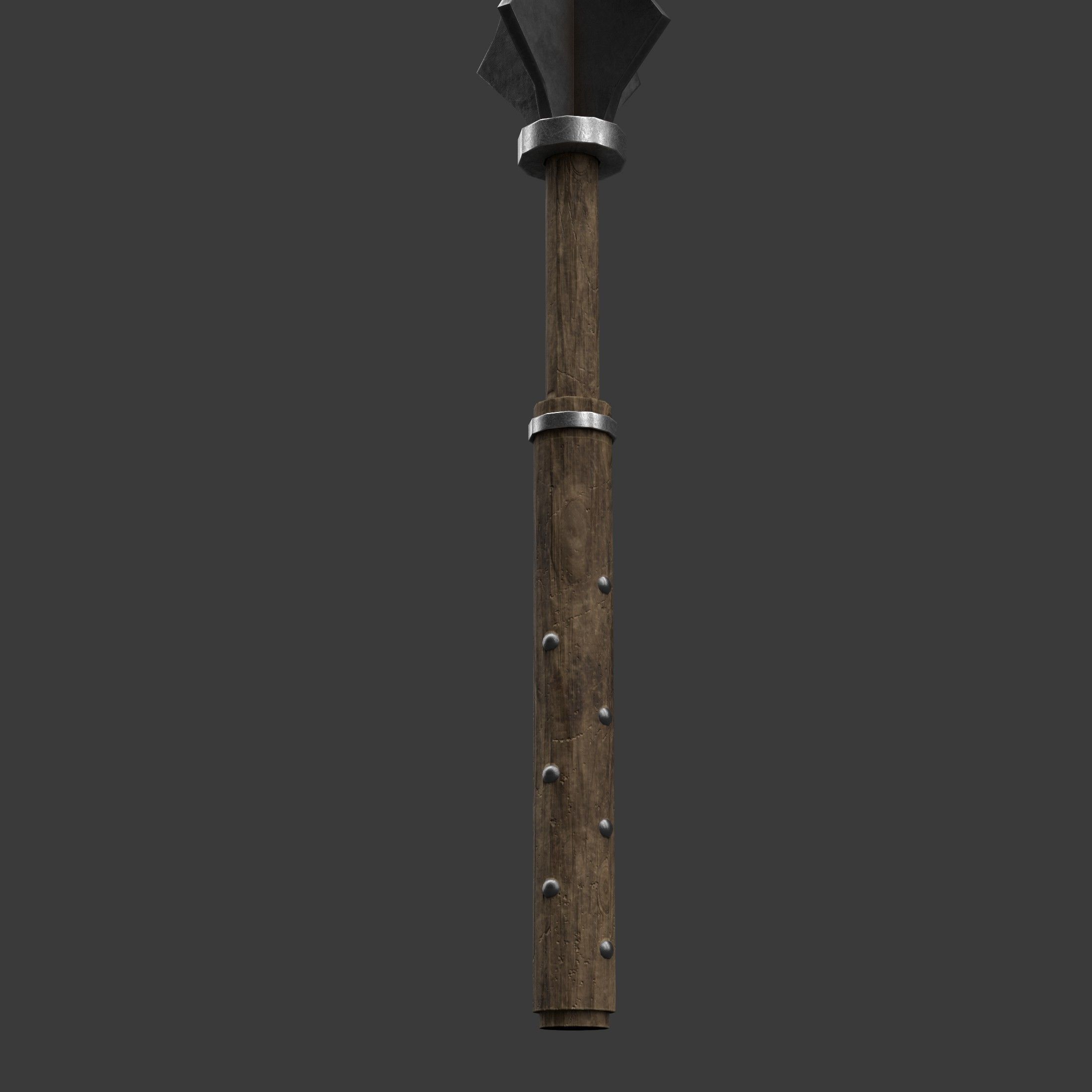 Diablo Inspired Mace Low-poly 3D model_5