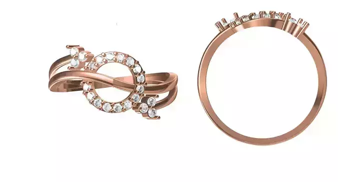 Light Weight Wedding Engagement Women Ring STL JCD Details