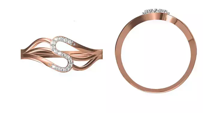 Light Weight Wedding Engagement Women Ring STL JCD Details