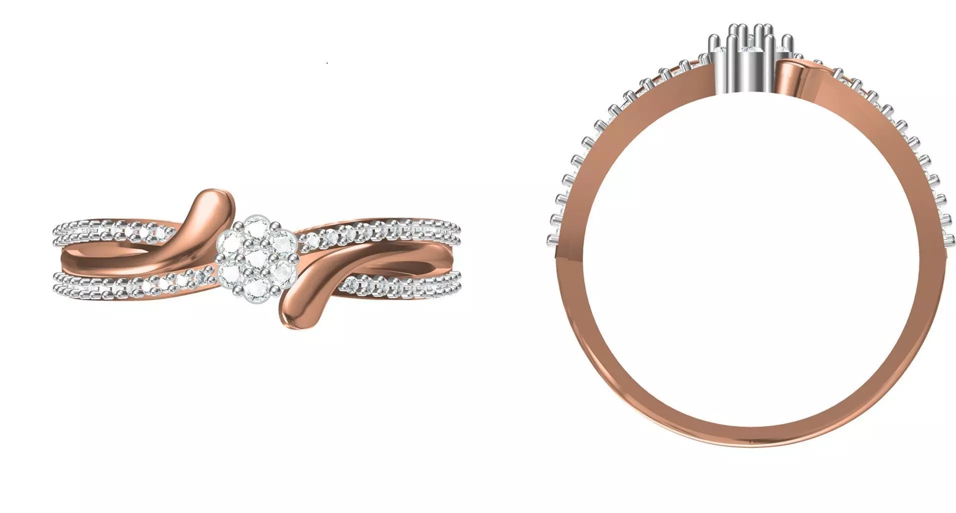 Light Weight Wedding Engagement Women Ring STL JCD Details 3D print model