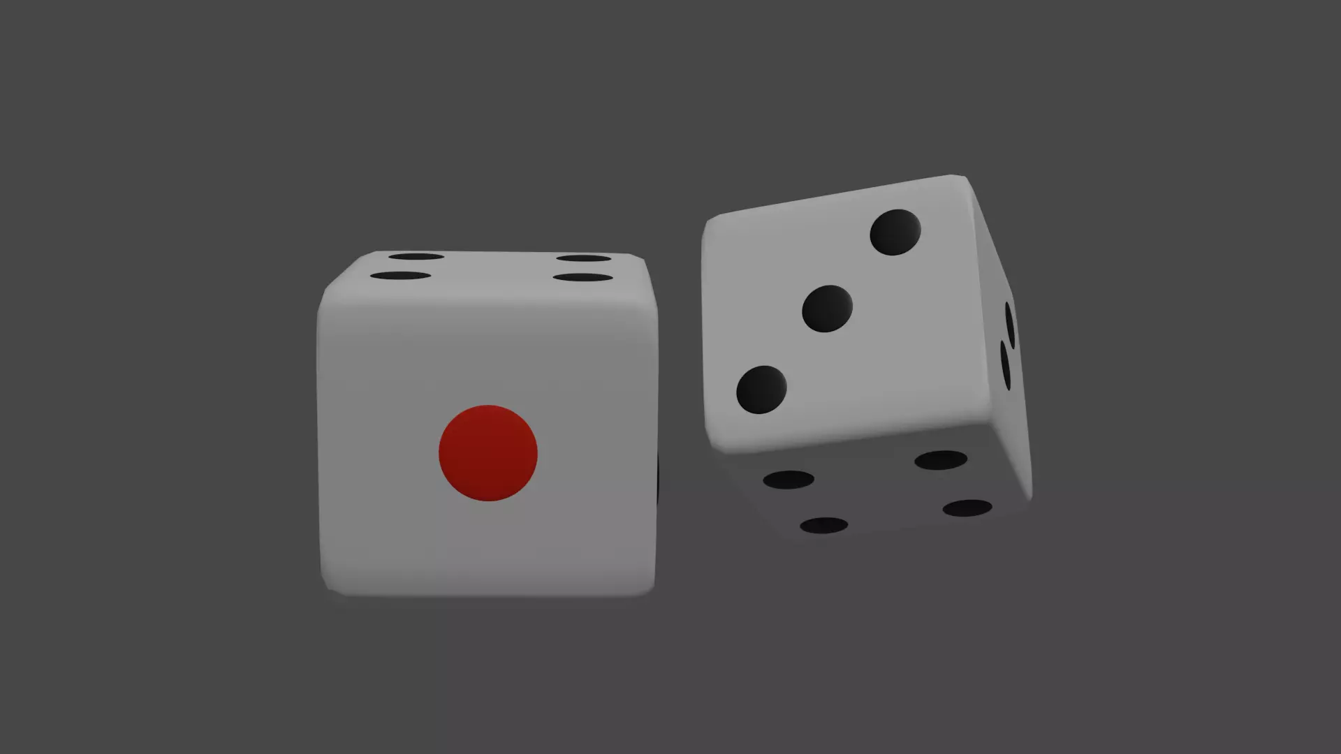 Dice for games Low-poly 3D model