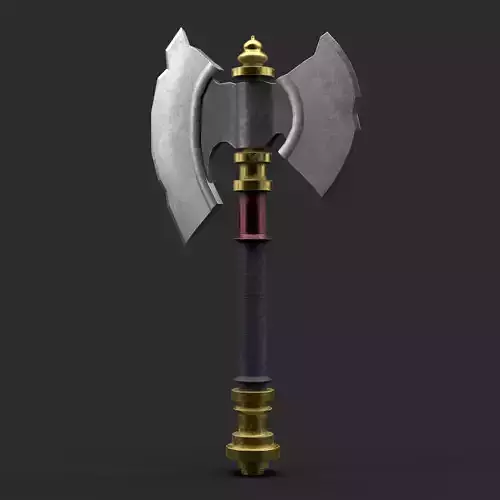 Diablo Inspired Large Axe Low-poly 3D model