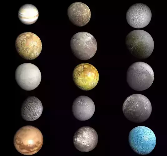 Moons of Saturn Collection 3D model