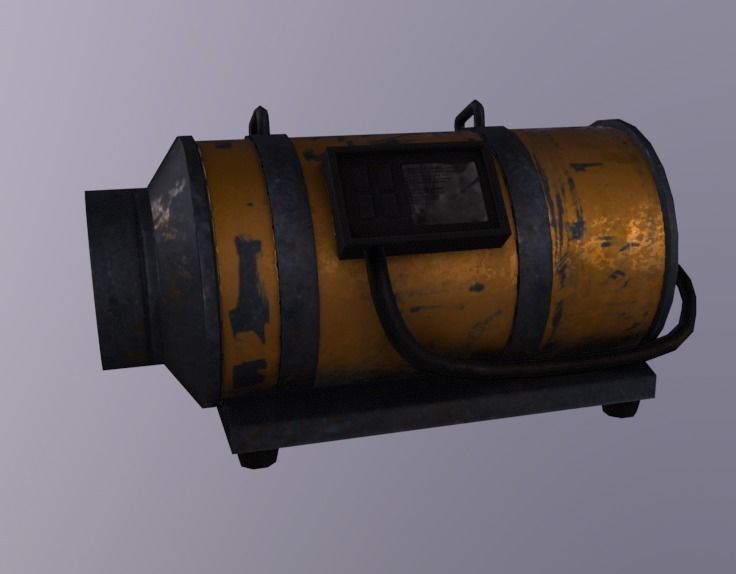 Smoke Machine Low-poly 3D model_2