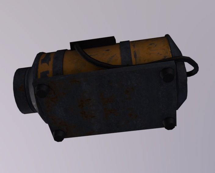 Smoke Machine Low-poly 3D model_6