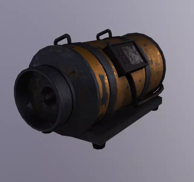 Smoke Machine Low-poly 3D model_0