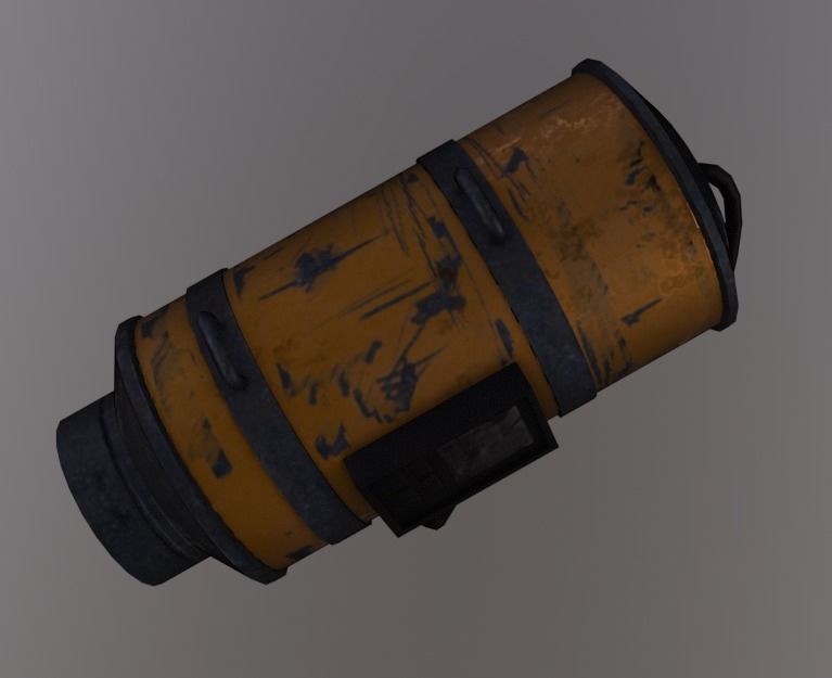 Smoke Machine Low-poly 3D model_5