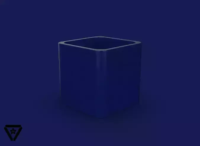 50 Rounded Cube Geometric Planter Box  V1  Alya 