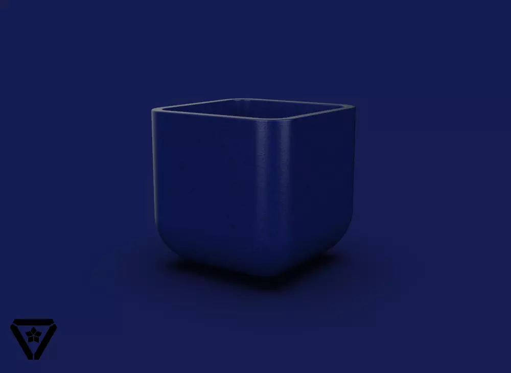 51 Rounded Cube Geometric Planter Pot V2 Anna 3D print model