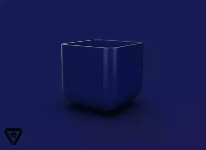 51 Rounded Cube Geometric Planter Pot V2 Anna