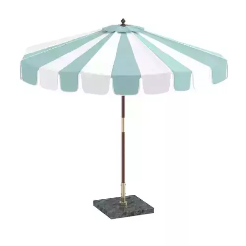 Doing just peachy aqua stripe umbrella 