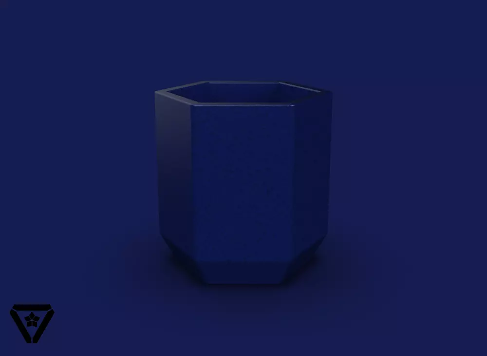 52 Hexagon Geometric Planter Box V1  Colleen 3D print model_0