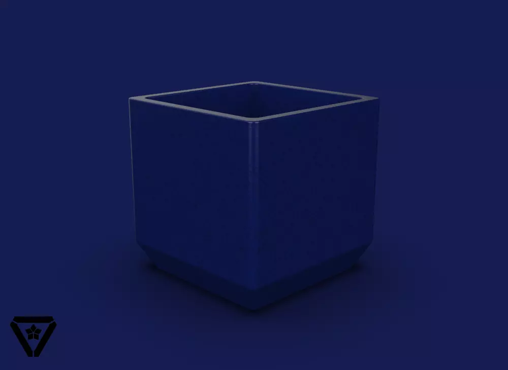 53 Cube Geometric Planter Pot V1 Luna 3D print model