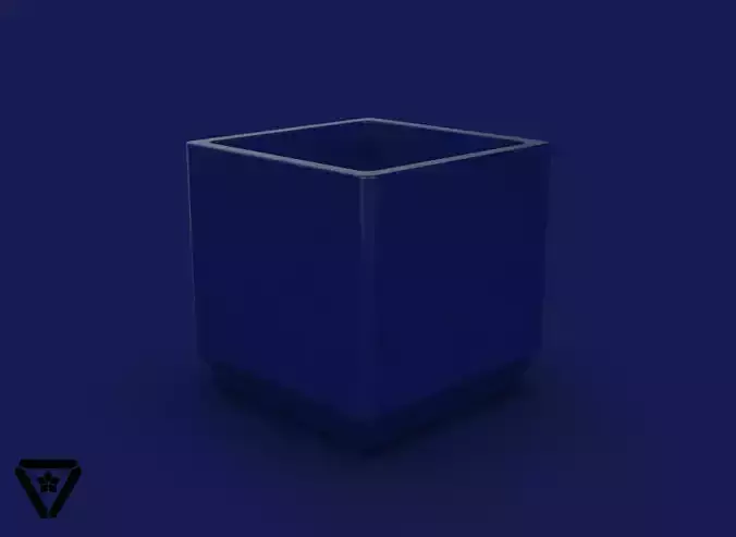 53 Cube Geometric Planter Pot V1 Luna 
