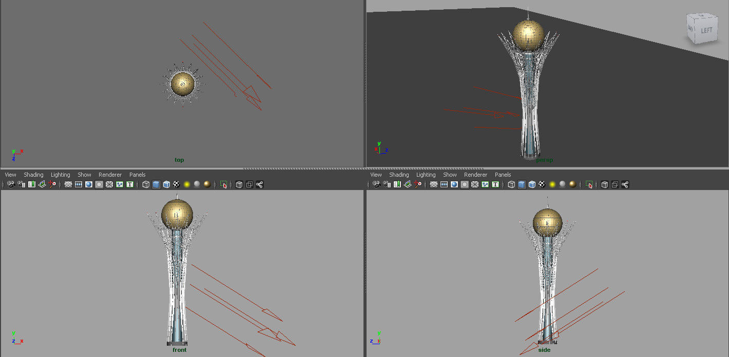Bayterek Baiterek Astana Kazakhstan 3D model_1