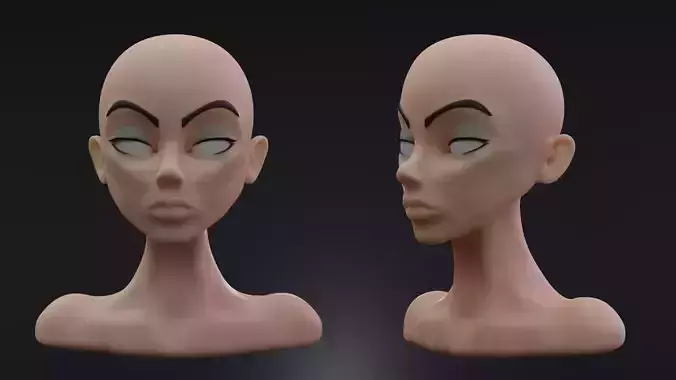 Female Head 3D model