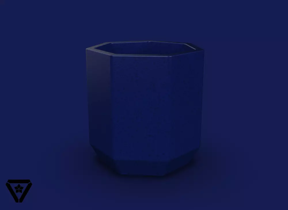 55 Heptagon Geometric Bonsai Pot  V1 -Sierra 3D print model_0