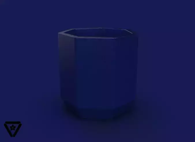 55 Heptagon Geometric Bonsai Pot  V1 -Sierra