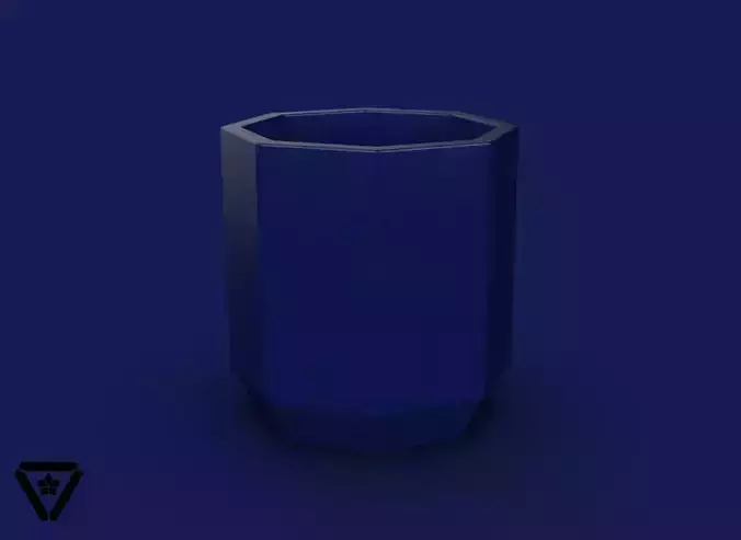 56 Octagon Geometric Bonsai Pot  V1  Nina