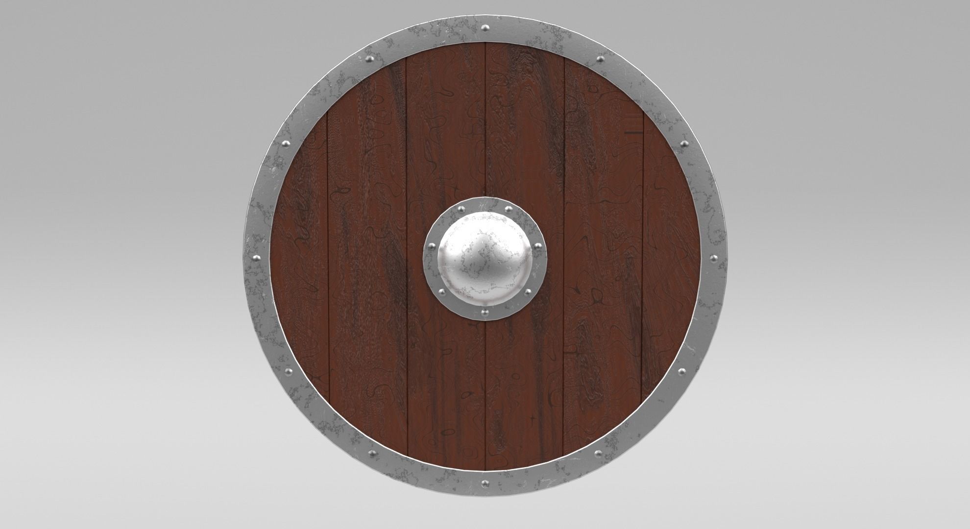 medieval shield Low-poly 3D model_2