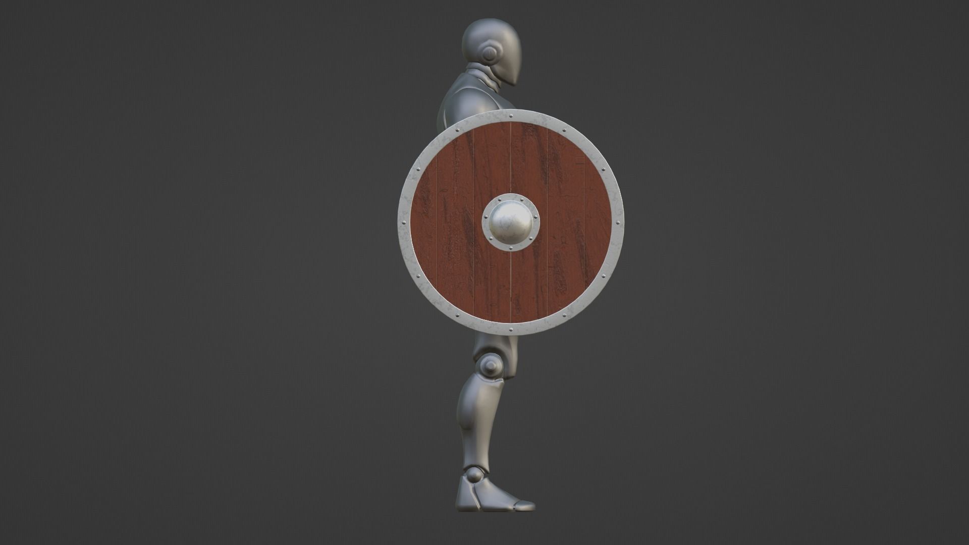 medieval shield Low-poly 3D model_7