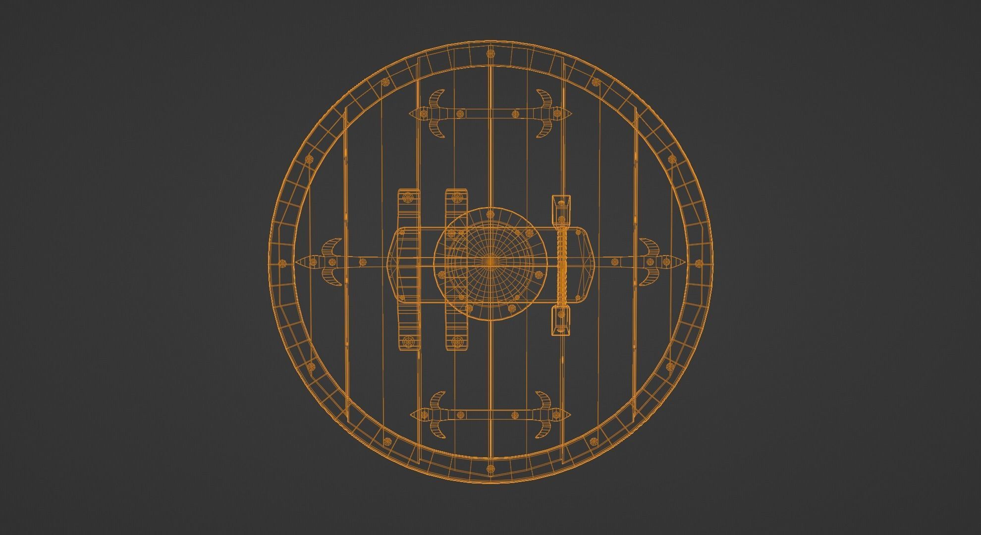 medieval shield Low-poly 3D model_5